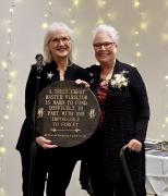 Jill Watson receives her good bye plaque